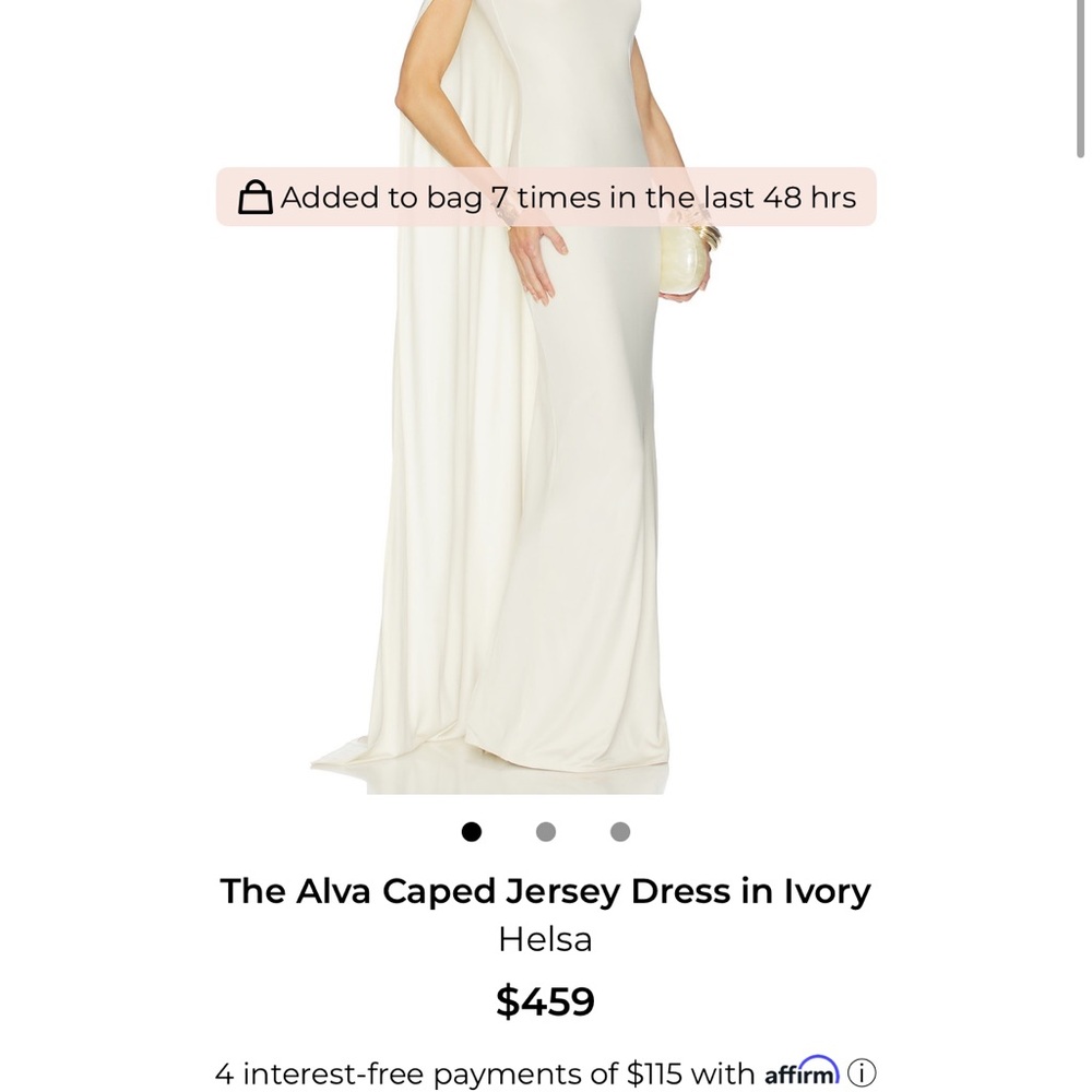 Helsa Alva Caped Jersey Dress